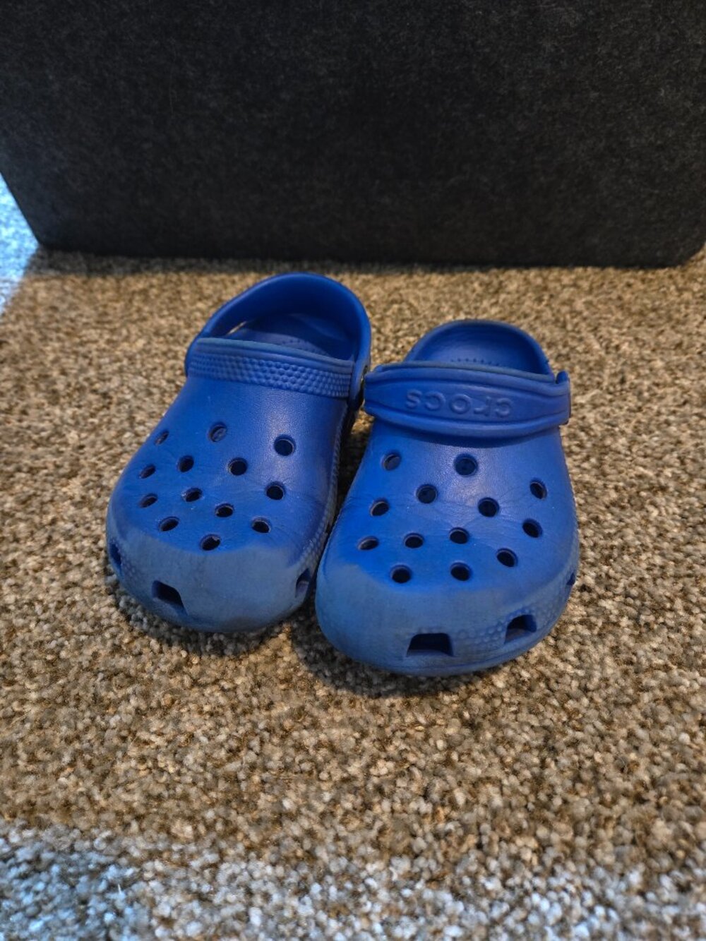 Blue crocs size 9